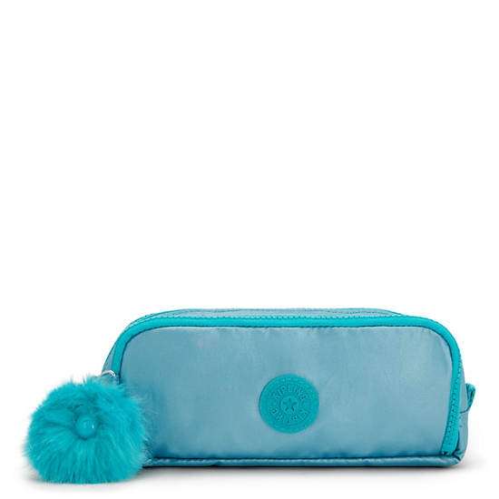 Kipling Gitroy Metallic Pencil Case Çanta Bej Rengi Turkuaz | TR 1095XY